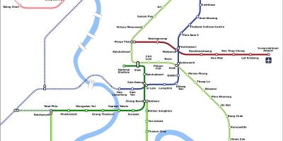 Μπανγκόκ σιδηροδρομική σύνδεση χάρτης