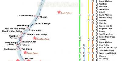 Μπανγκόκ river ferry χάρτης