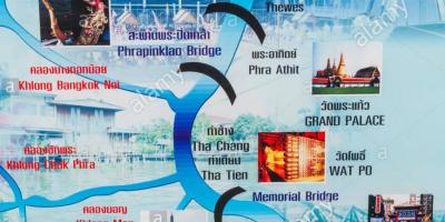 Χάρτης της chao phraya river μπανγκόκ