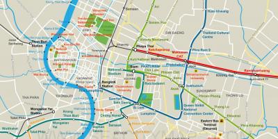 Χάρτης της μπανγκόκ κέντρο της πόλης