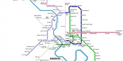 Χάρτης του μετρό της μπανγκόκ, ταϊλάνδη