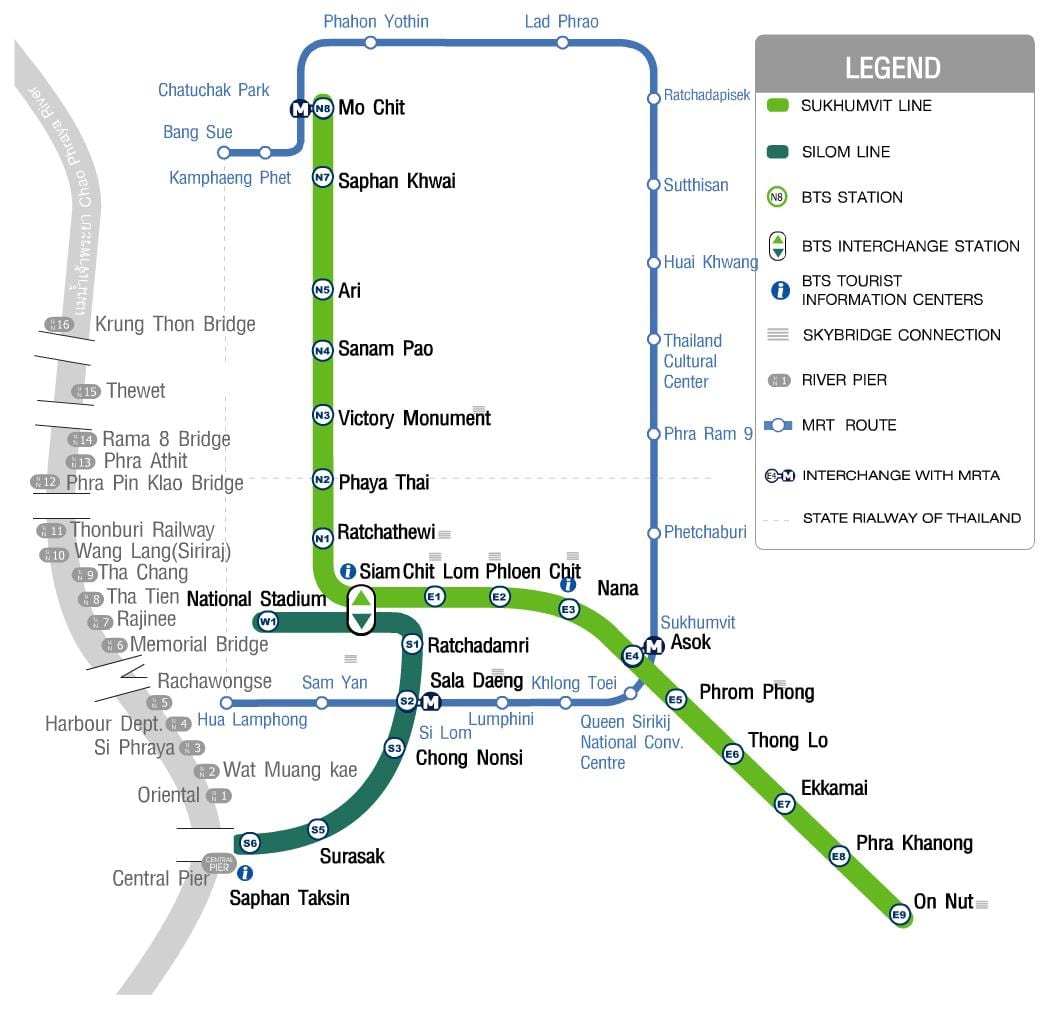 bkk skytrain χάρτης