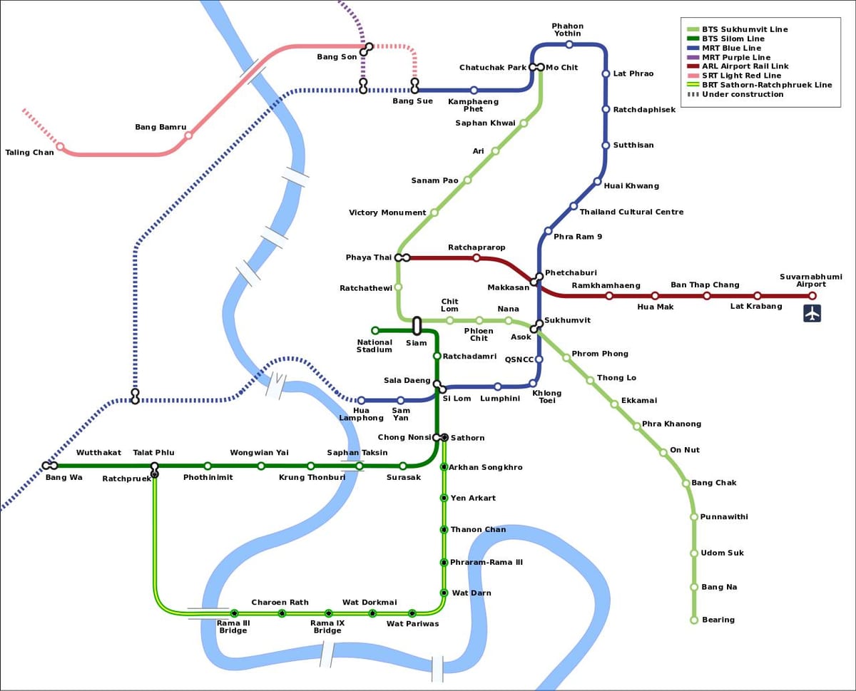mrt χάρτης μπανγκόκ ταϊλάνδη