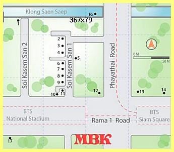σε mbk shopping mall σε μπανγκόκ εμφάνιση χάρτη