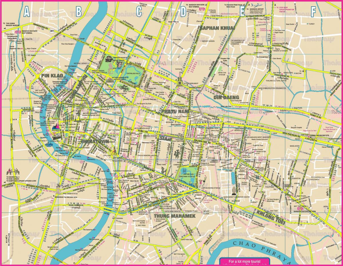 χάρτης της πόλης της μπανγκόκ
