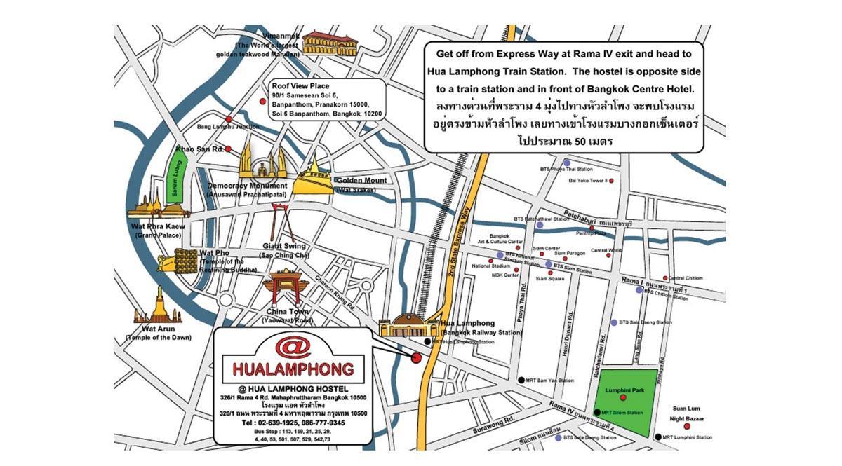 hua lamphong σιδηροδρομικό σταθμό χάρτης