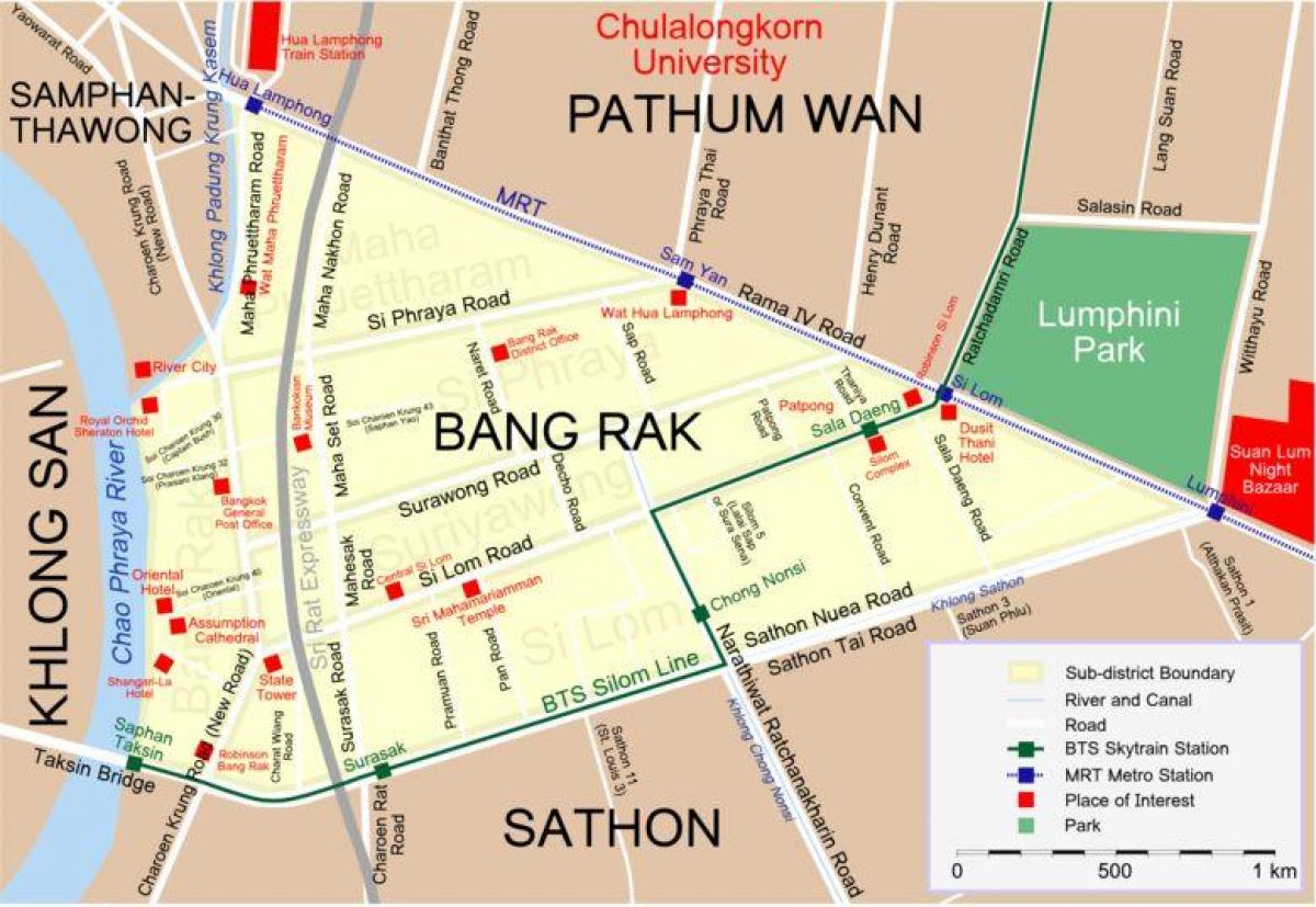 χάρτης της μπανγκόκ red light district
