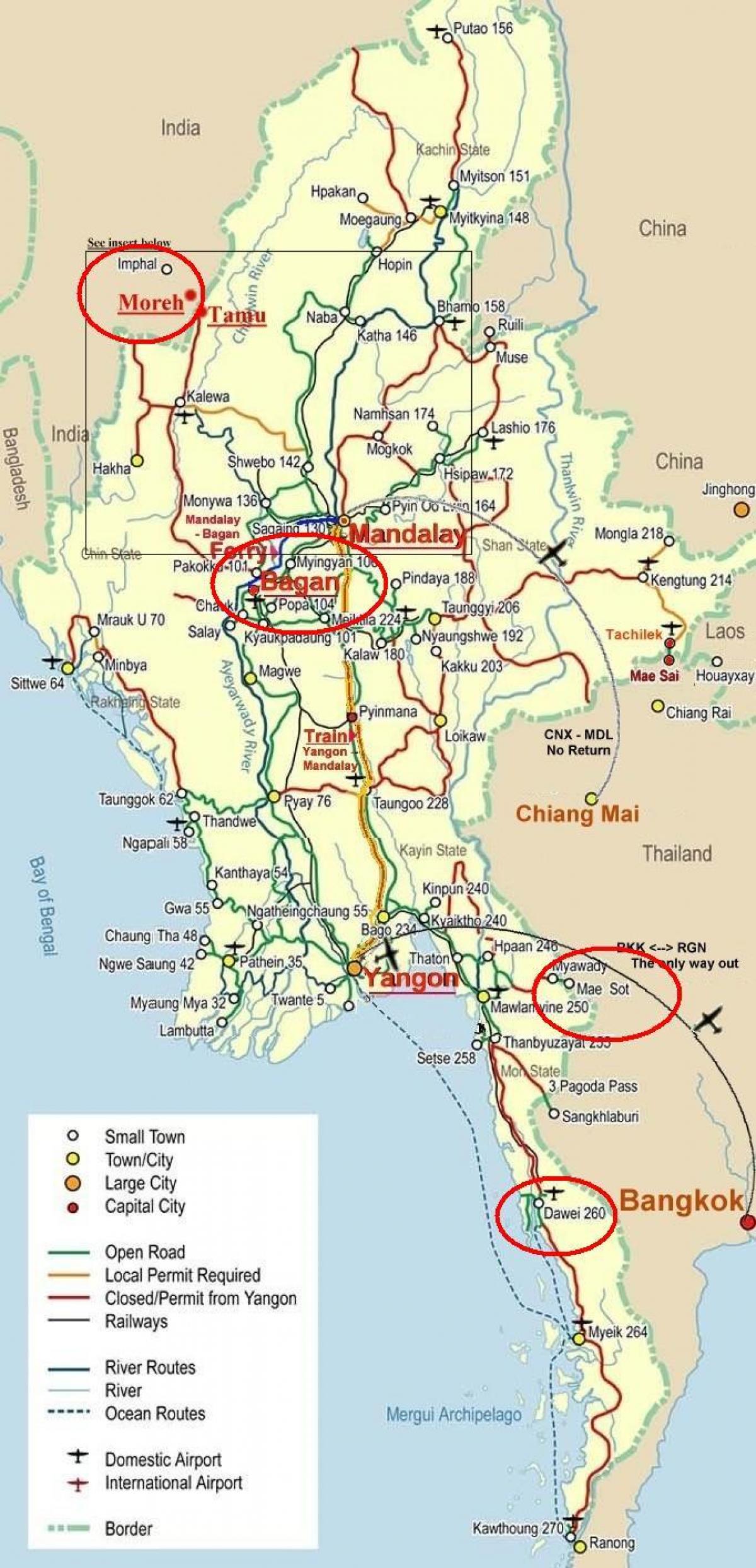 χάρτης της μπανγκόκ εθνική οδό