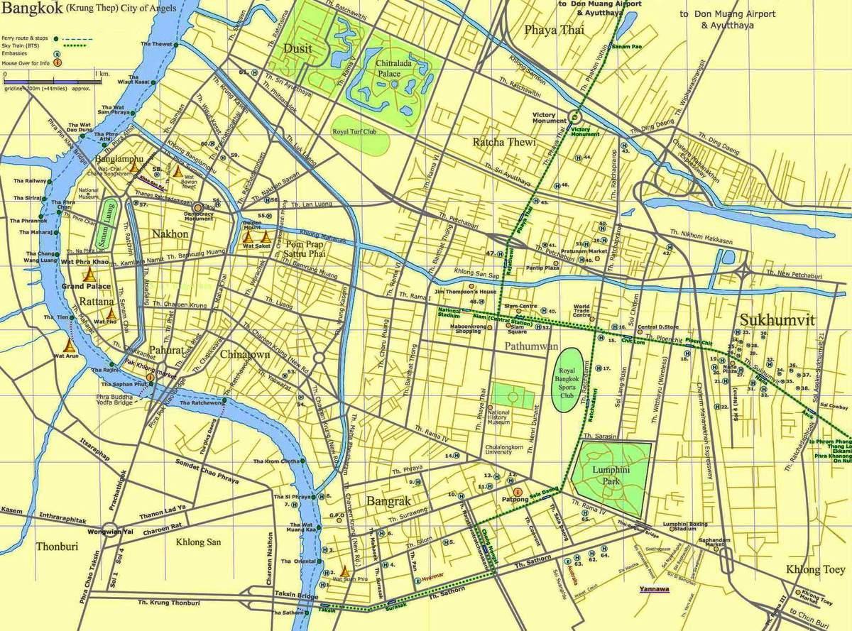 χάρτης της μπανγκόκ δρόμο