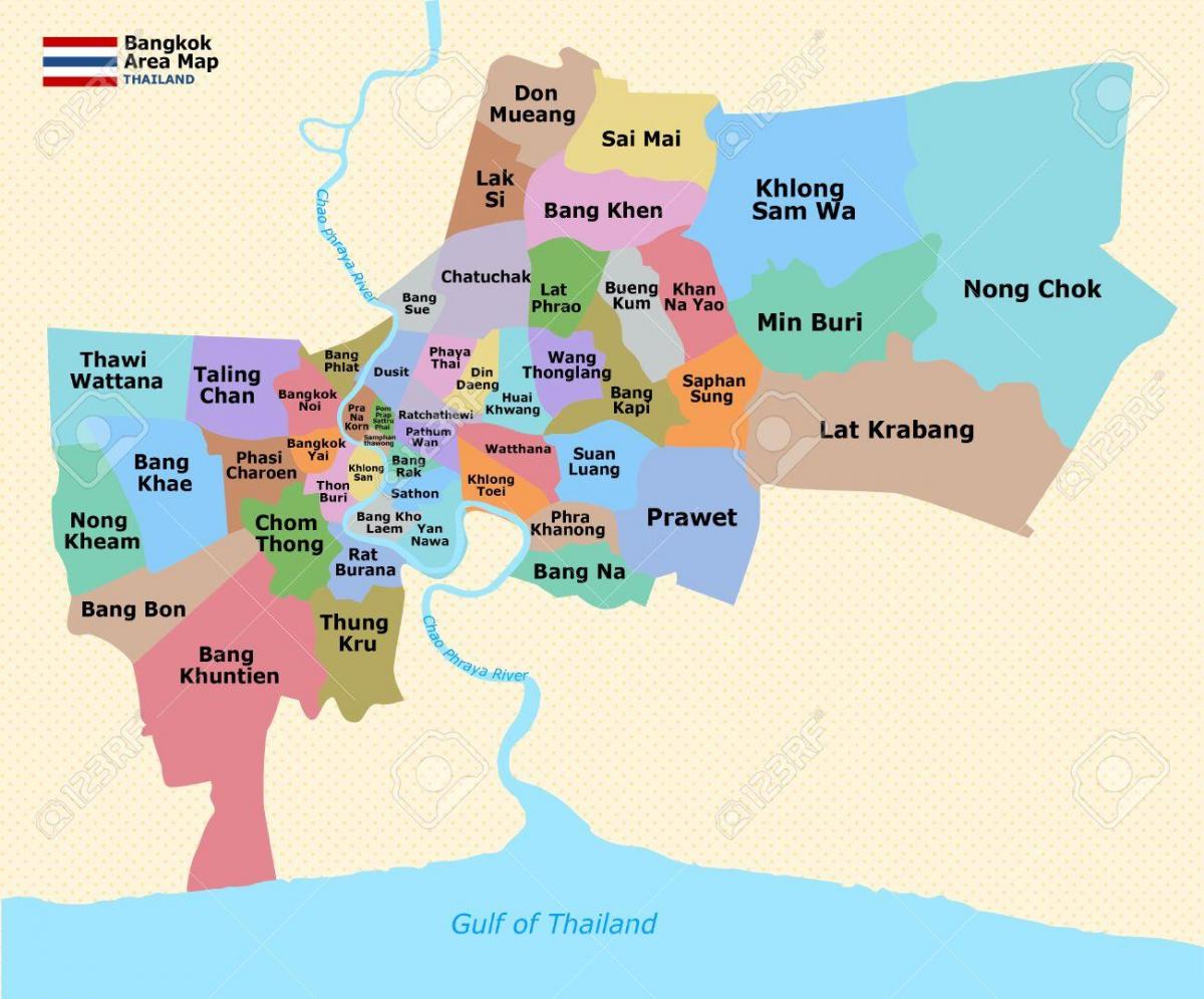 χάρτης της μπανγκόκ περιοχή