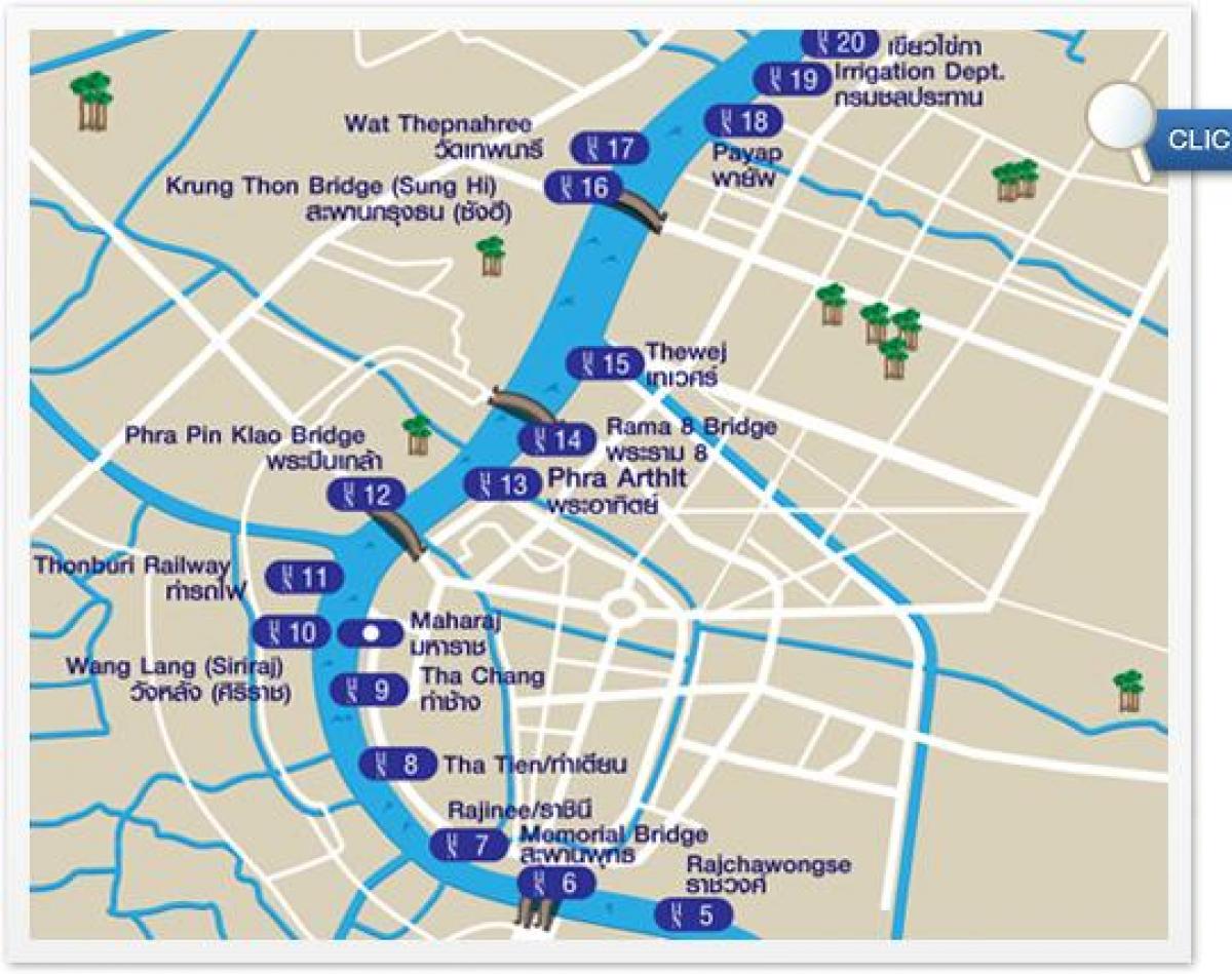 χάρτης της μπανγκόκ ποτάμιες μεταφορές