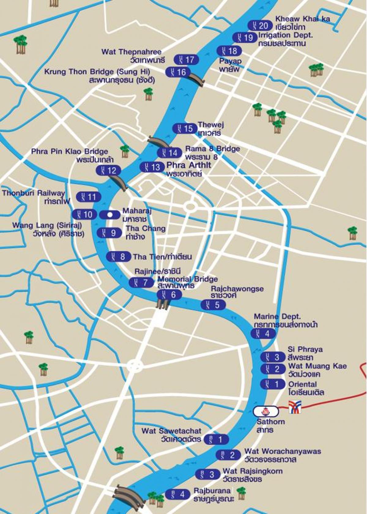 ποτάμι ταξί χάρτης μπανγκόκ