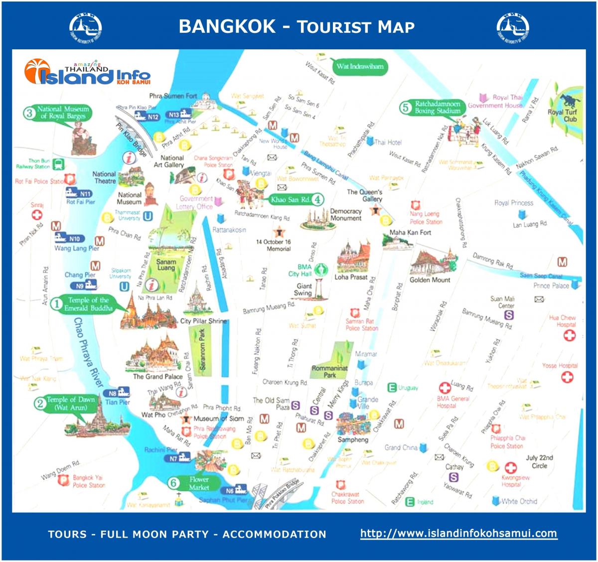 μπανγκόκ ταξιδιωτικός οδηγός χάρτης