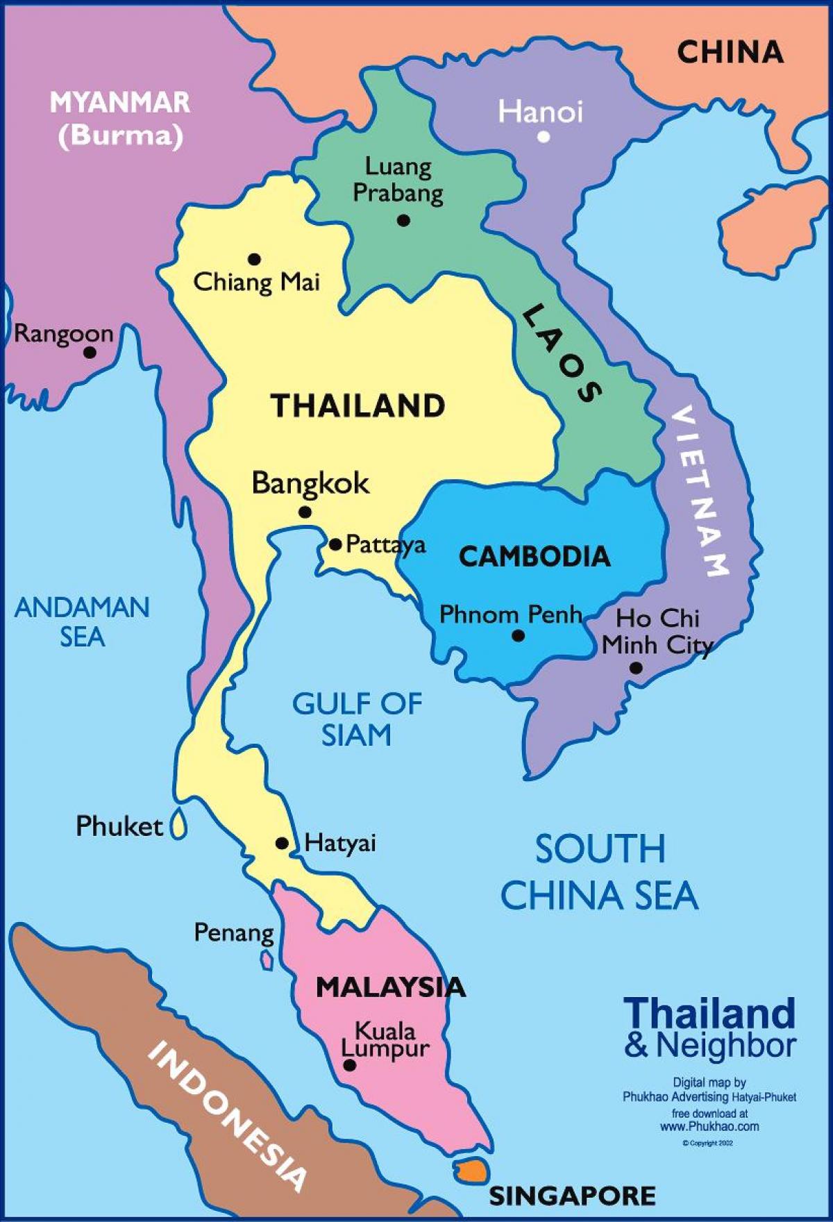 μπανγκόκ της ταϊλάνδης χάρτης