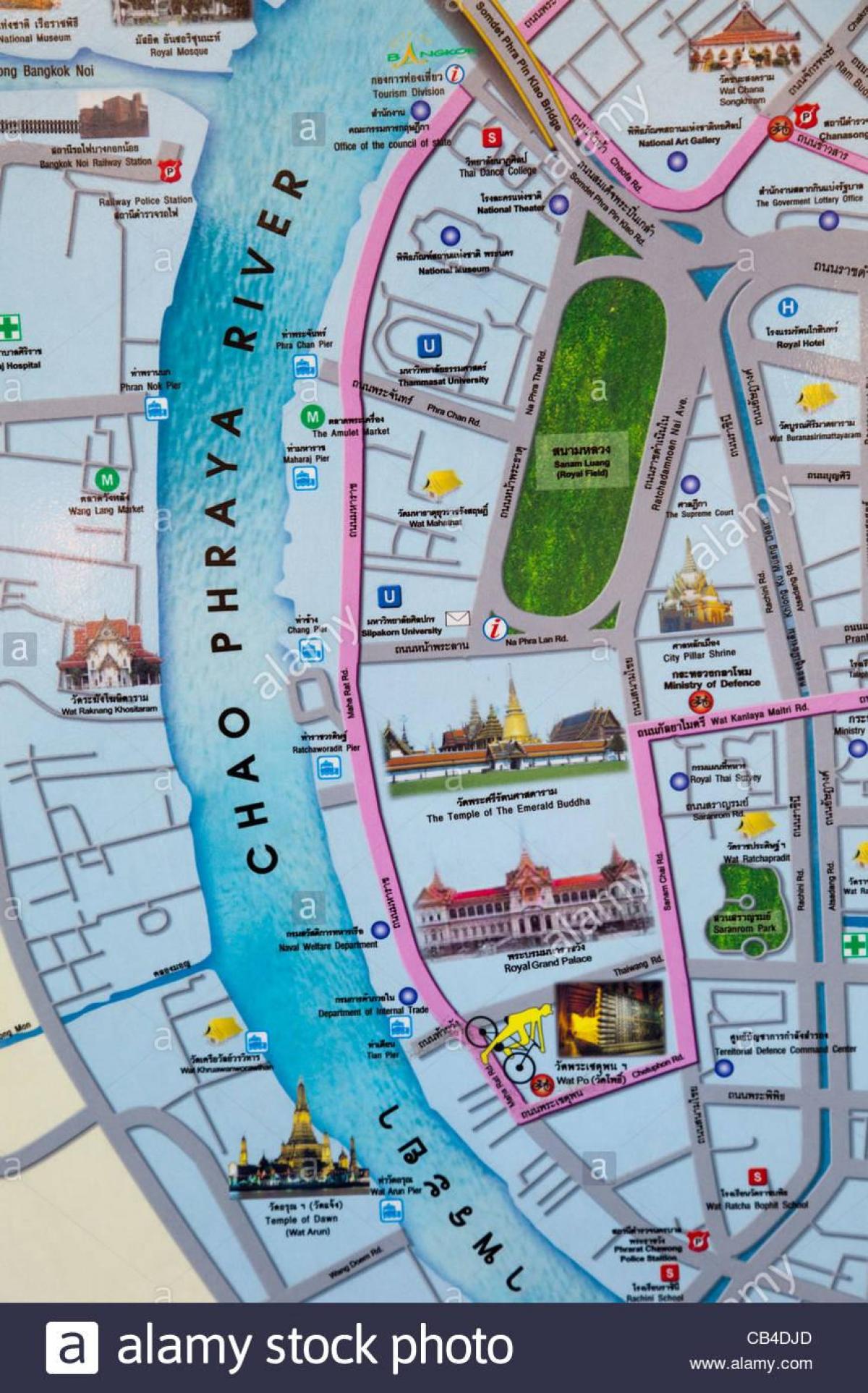 μπανγκόκ χάρτη με τουριστικά σημεία