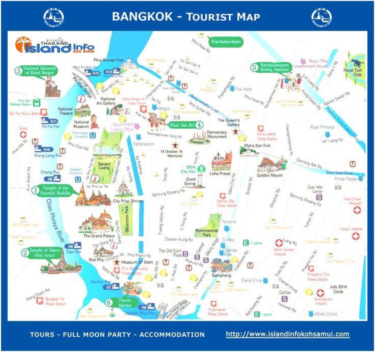 μπανγκόκ ταϊλάνδη τουριστικό χάρτη