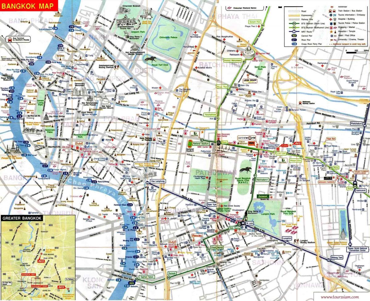 μπανγκόκ τουριστικό χάρτη αγγλικά