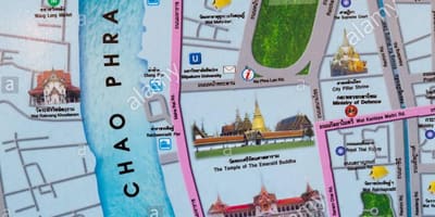 Μπανγκόκ χάρτη με τουριστικά σημεία
