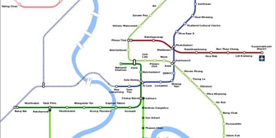 Mrt χάρτης μπανγκόκ ταϊλάνδη
