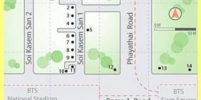 Σε Mbk shopping mall σε μπανγκόκ εμφάνιση χάρτη