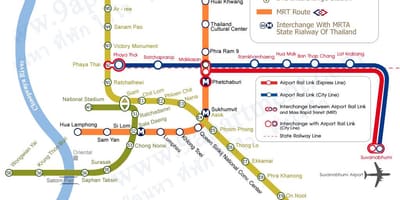 Mrt bts μπανγκόκ εμφάνιση χάρτη