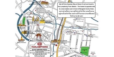 Hua lamphong σιδηροδρομικό σταθμό χάρτης
