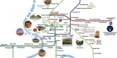 Το αεροδρόμιο Suvarnabhumi link χάρτης